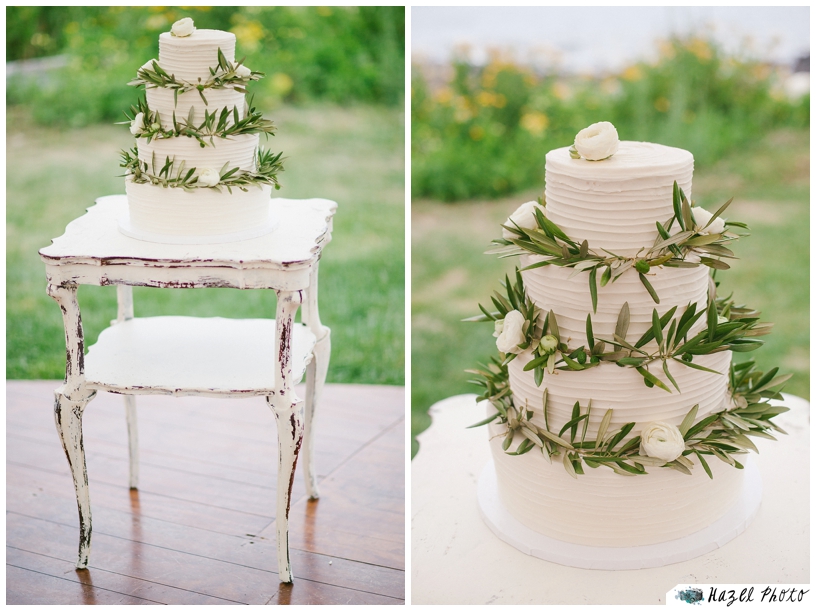 olive leaf wedding cake Seacoast Wedding New England seacoast science center
