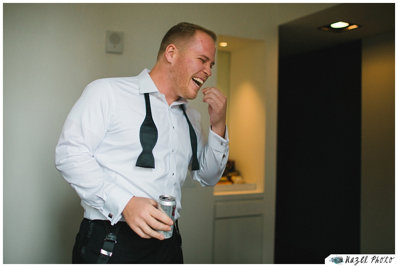 State Room wedding Boston Ames Hotel laughter