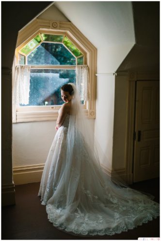 Bridal portrait in the Trocadero Clubhouse at Stern Grove San Francisco