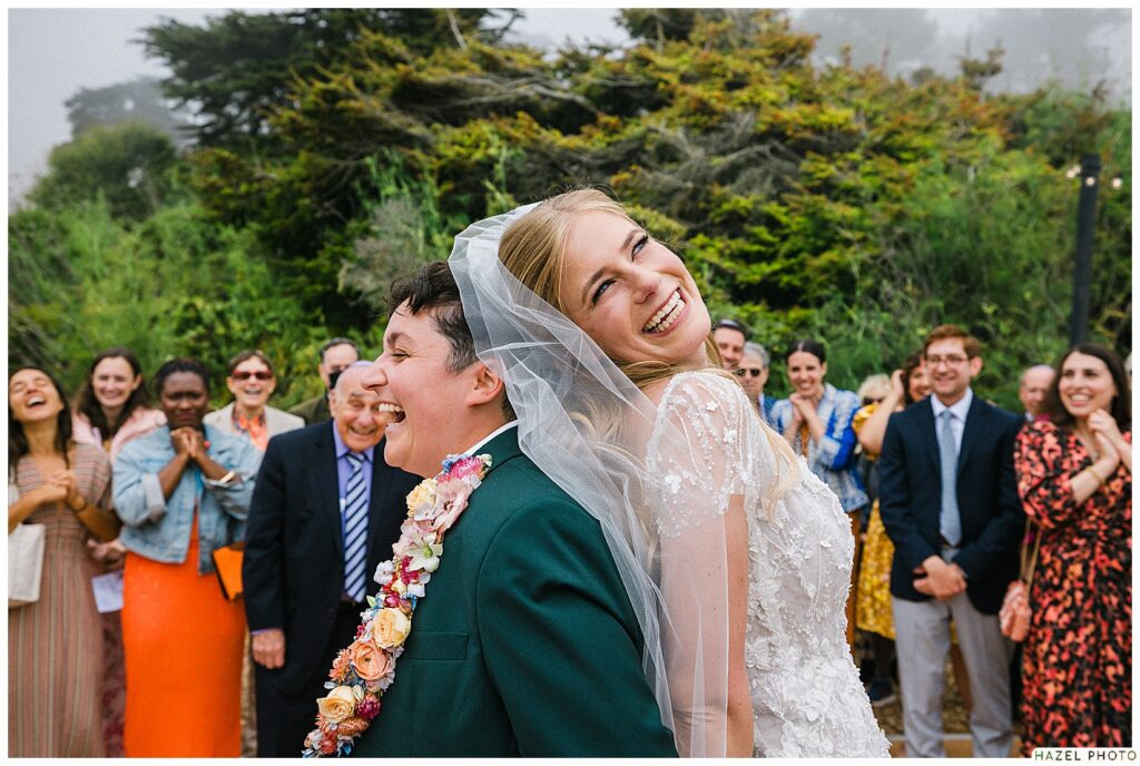 lesbian wedding slide ranch, bay area documentary wedding photographer