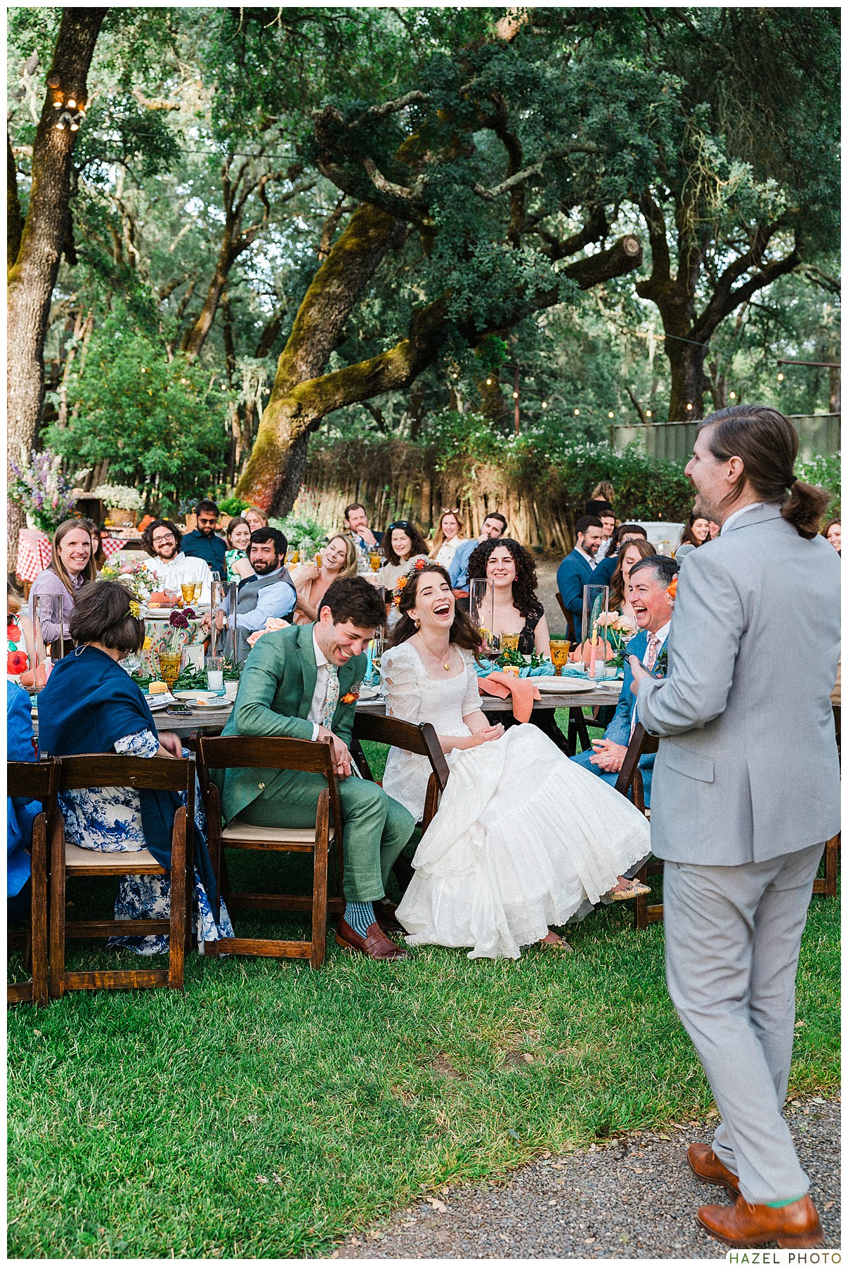 Beltane Ranch, Sonoma Garden wedding, documentary wedding photography, speech. 