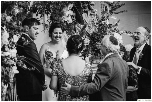 wedding ceremony flood mansion