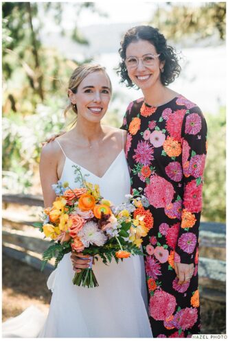 bride and officiant portrait