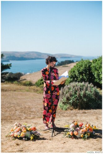 ceremony at marconi lodge tomales bay