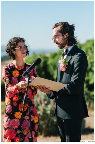 ceremony at marconi lodge tomales bay