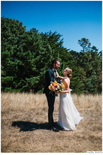 bride and groom portrait