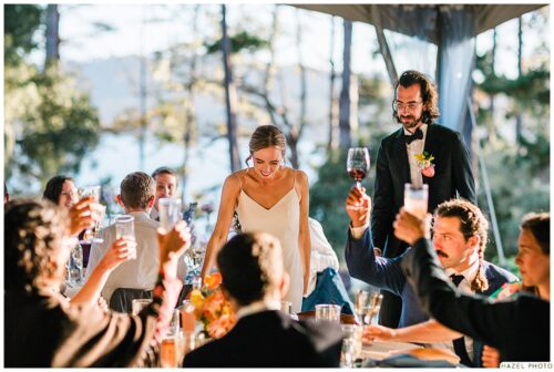 bride and groom toasts