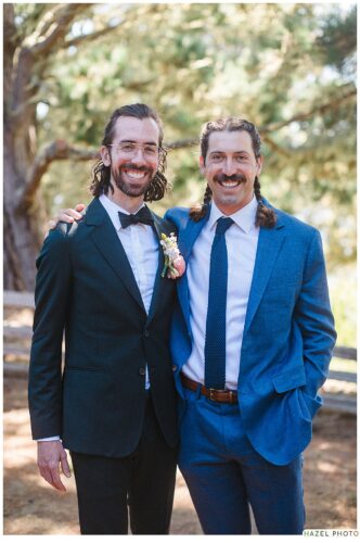 groom and best man portrait