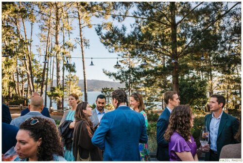 cocktail hour lodge at marconi wedding