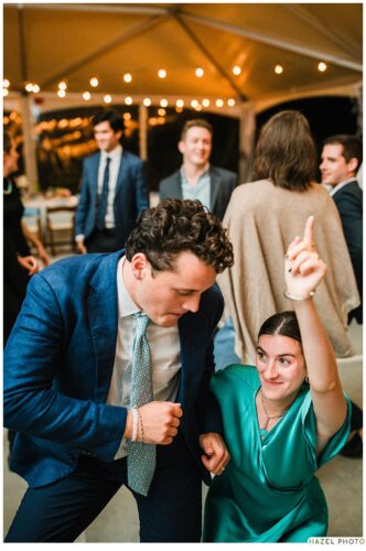 dancing wedding guests