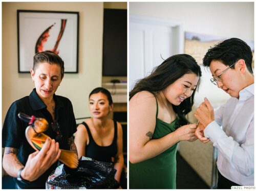 wedding party getting ready at fairmont inn