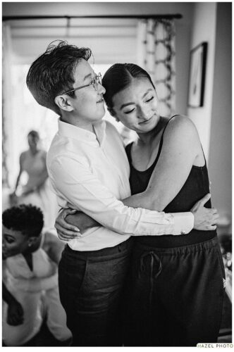 wedding couple getting ready at fairmont inn