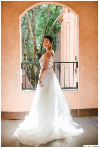 bridal portrait at fairmont sonoma inn, the person in the image uses they/them pronouns.