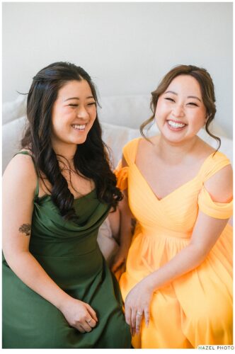 members of the bridal party smiling