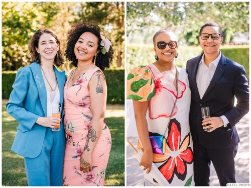 fashionable wedding guests