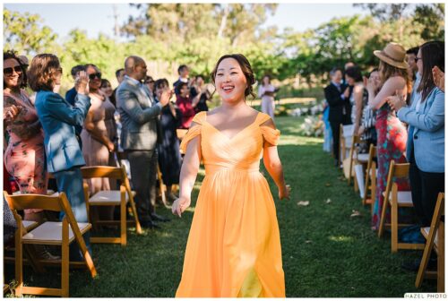 recessional of a bridesmaid