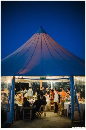 cornerstone garden night time under the tent