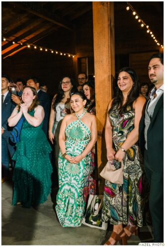 wedding party watching the first dance