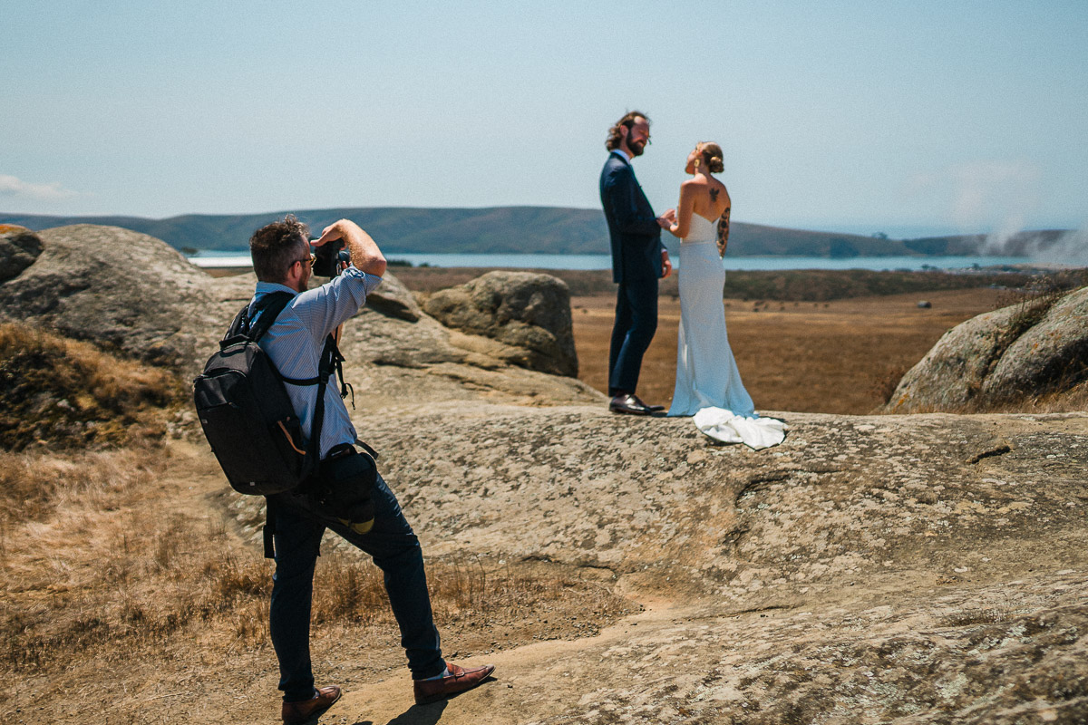 Paul Gargagliano behind the scenes at a wedding